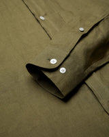 PORTUGUESE FLANNEL Linen Olive Shirt