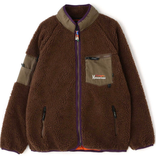 MANASTASH Mt. Gorilla Fleece Mocca Brown Jacket Retro Pile
