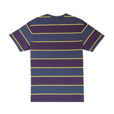 HIKERDELIC Wide Stripe Short Sleeve T-Shirt Navy / Purple