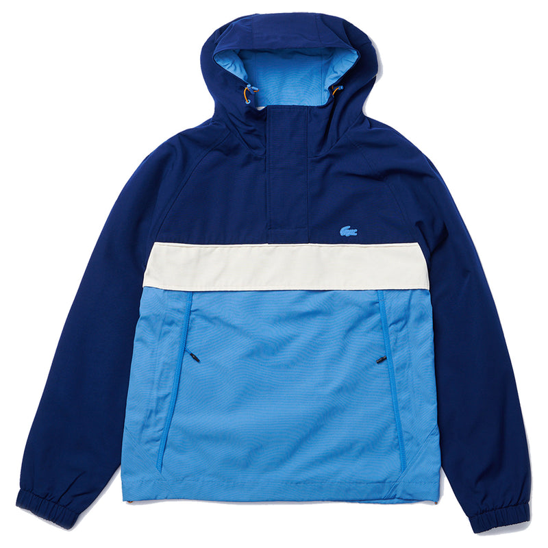 LACOSTE Hooded Colourblock Smock Pullover Anorak Jacket