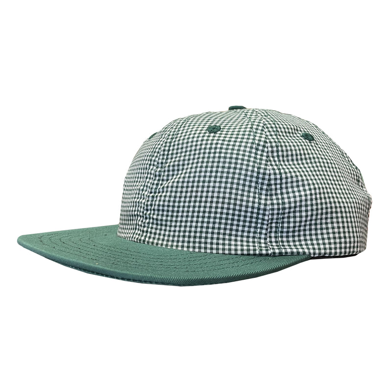 LITE YEAR Six Panel Gingham Cap Green