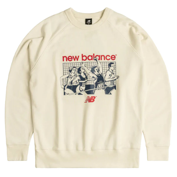 NEW BALANCE Athletics Remastered Graphic French Terry Crewneck Greige