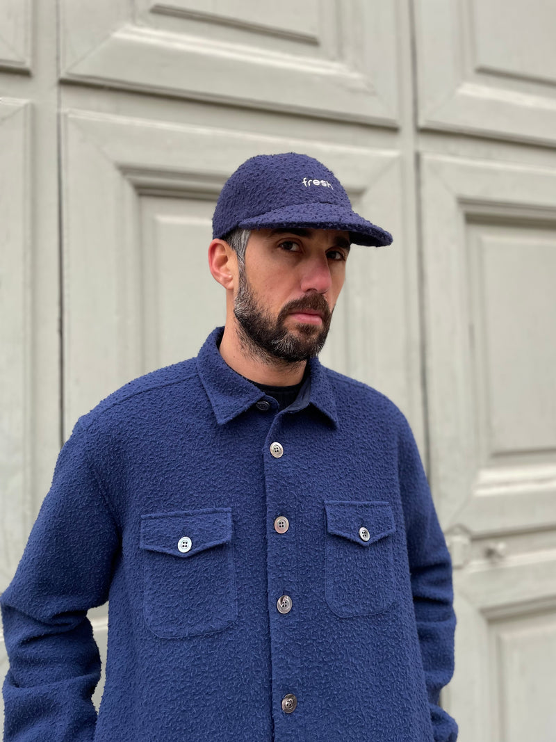 FRESH Casentino Wool Cricket Cap Navy Blue