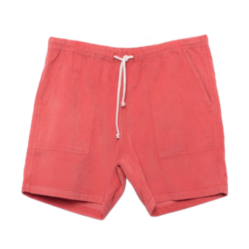LA PAZ Formigal Beach Shorts in Spiced Coral Baby Cord