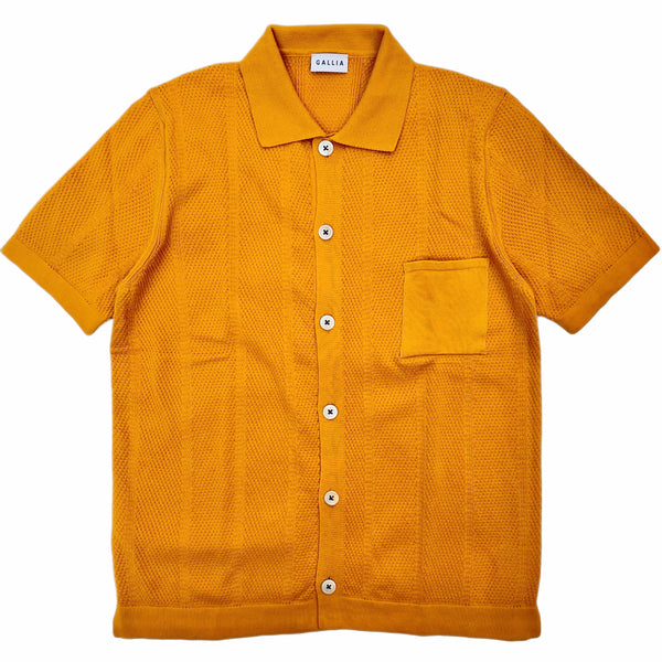 GALLIA Farry Short Sleeve Shirt Yellow