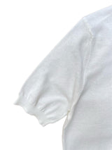 FRESH Extra Fine Crepe Cotton Knitted Polo In White