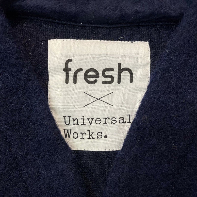 UNIVERSAL WORKS x Fresh Cardigan Wool Fleece Navy