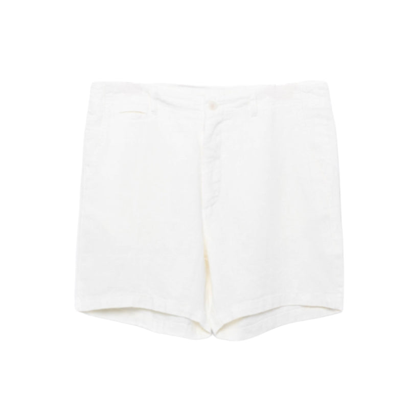 LA PAZ Maciel Off-White Linen Shorts