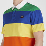 PAUL & SHARK Striped Organic Cotton Polo Navy