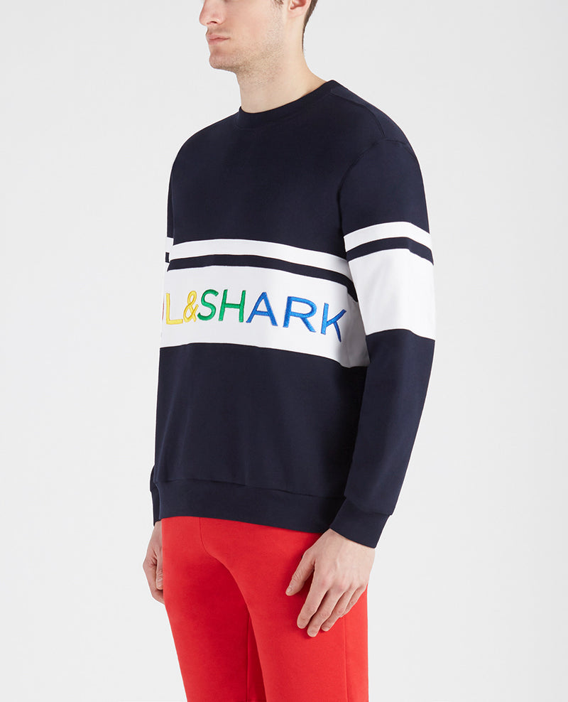 PAUL & SHARK Navy Sweatshirt With Embroidered Paul&Shark