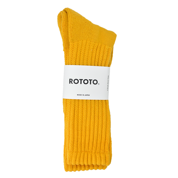 ROTOTO Loose Pile Crew Socks Yellow