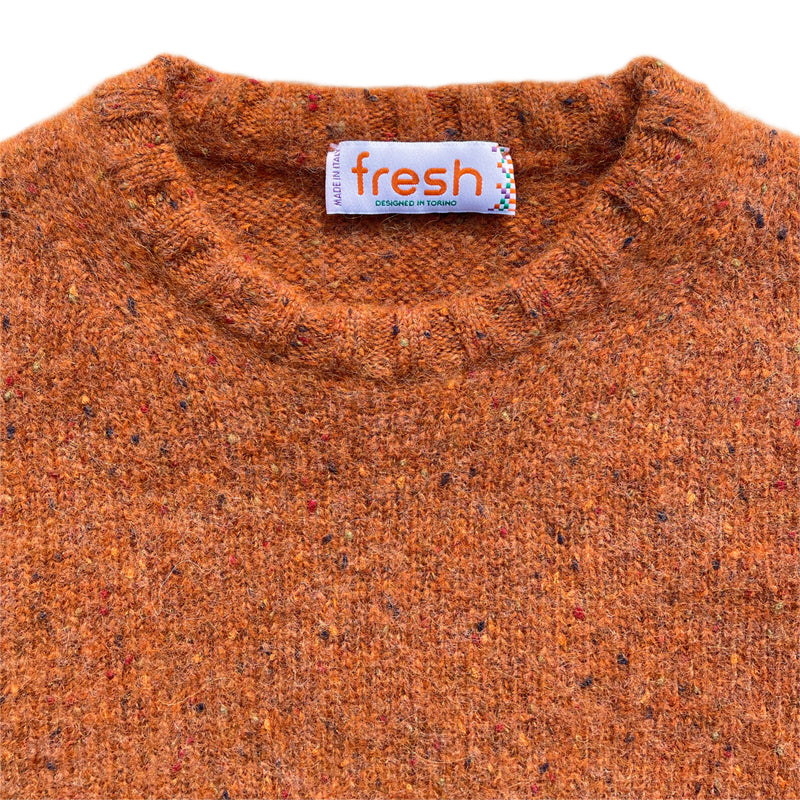 FRESH Bruce Crew Neck Wool Sweater Rust