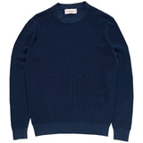 FRESH Crepe Cotton Navy Sweater