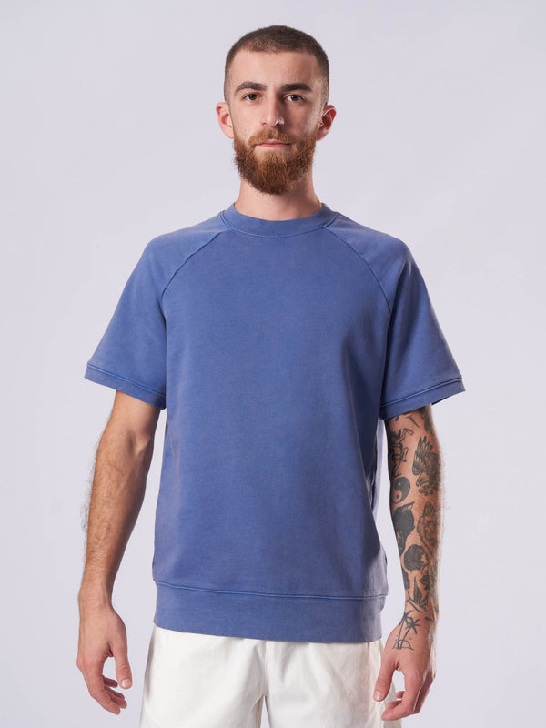 LA PAZ Paulino Blue Short Sleeve Sweatshirt