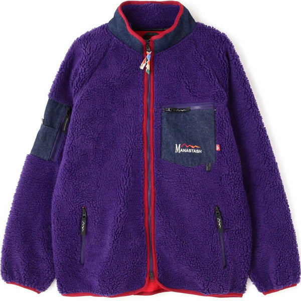 MANASTASH Mt. Gorilla Fleece Purple Jacket Retro Pile