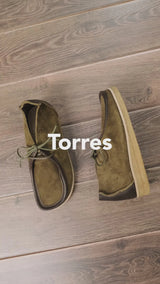 YOGI Torres Leather Reverse Boot On Crepe Olive Green
