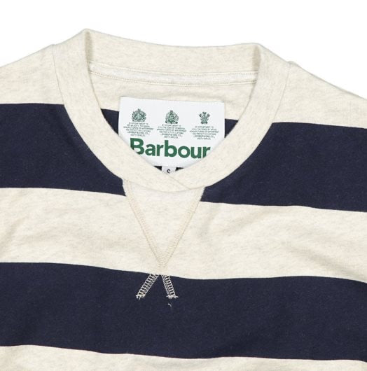 BARBOUR Earl Stripe Crew Navy White Label