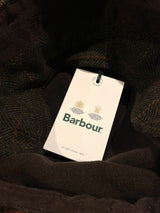 BARBOUR Cheviot Flat Cap Olive Herringbone