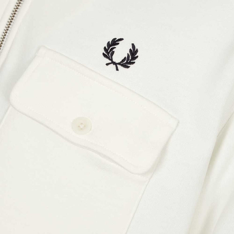 FRED PERRY Reissues Half-Zip Funnel Neck Sweatshirt Snow White