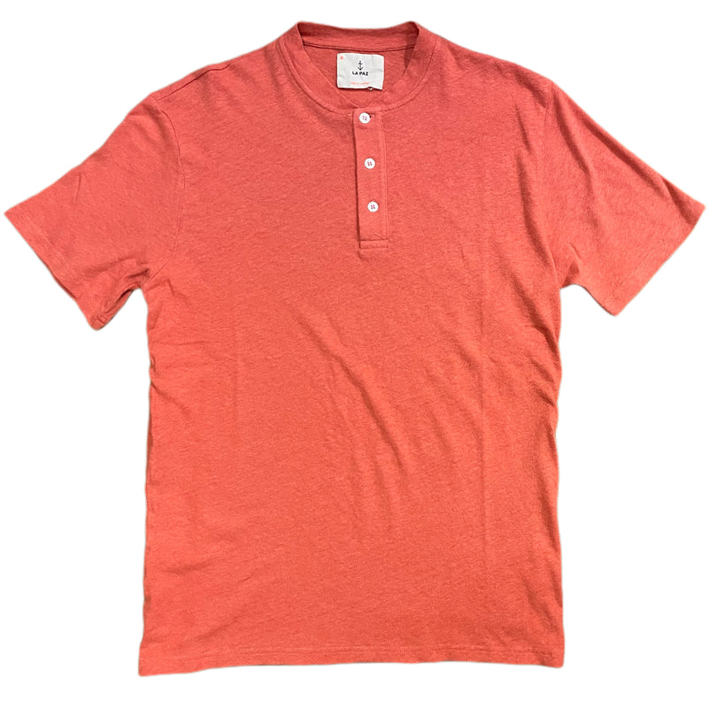 LA PAZ Ribas Henley Spiced Coral T-Shirt