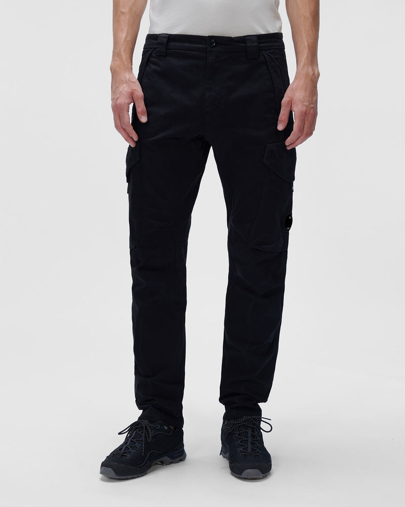 C.P. COMPANY Stretch Sateen Workwear Pants Black
