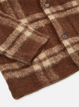 UNIVERSAL WORKS Field Jacket In Brown Soft Wool Fleece