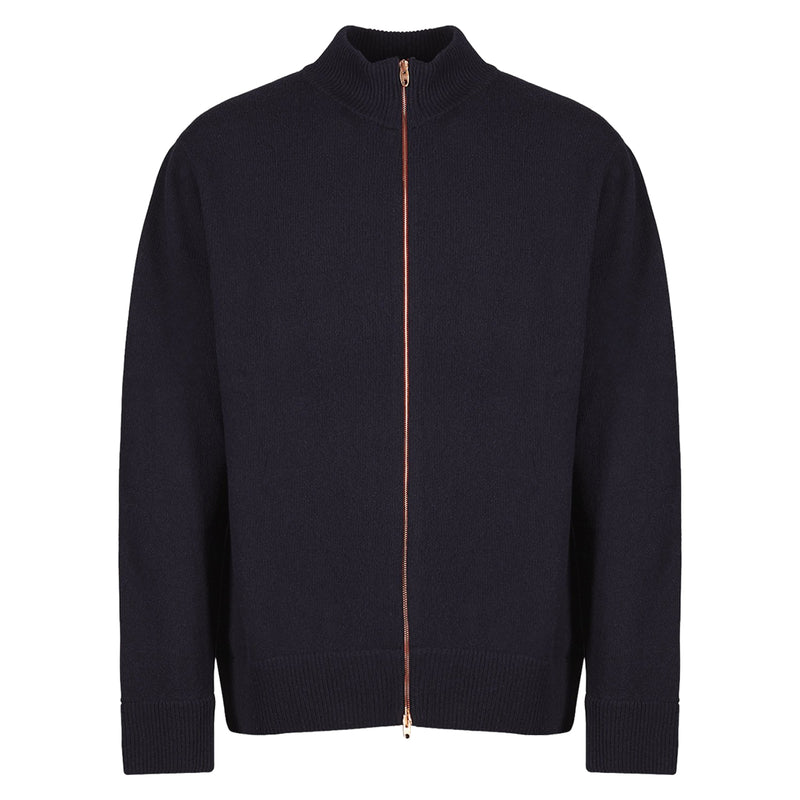 PRESIDENT'S Bomber Zip P’S Washed Wool Blue Navy