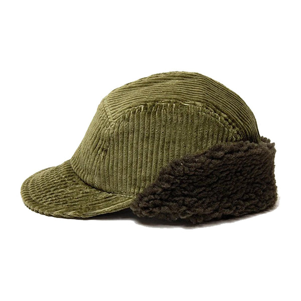 CABLEAMI Cap Quilted Lining 5W Corduroy Olive Green