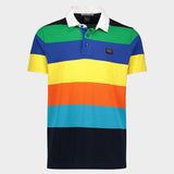 PAUL & SHARK Striped Organic Cotton Polo Navy