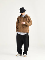 UNIFORM BRIDGE Smock Anorak Jacket Brown