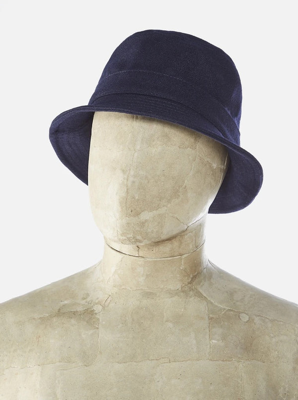 UNIVERSAL WORKS Bucket Hat In Navy Melton Wool
