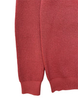 FRESH Crepe Cotton Crewneck Sweater In Cayenne Red