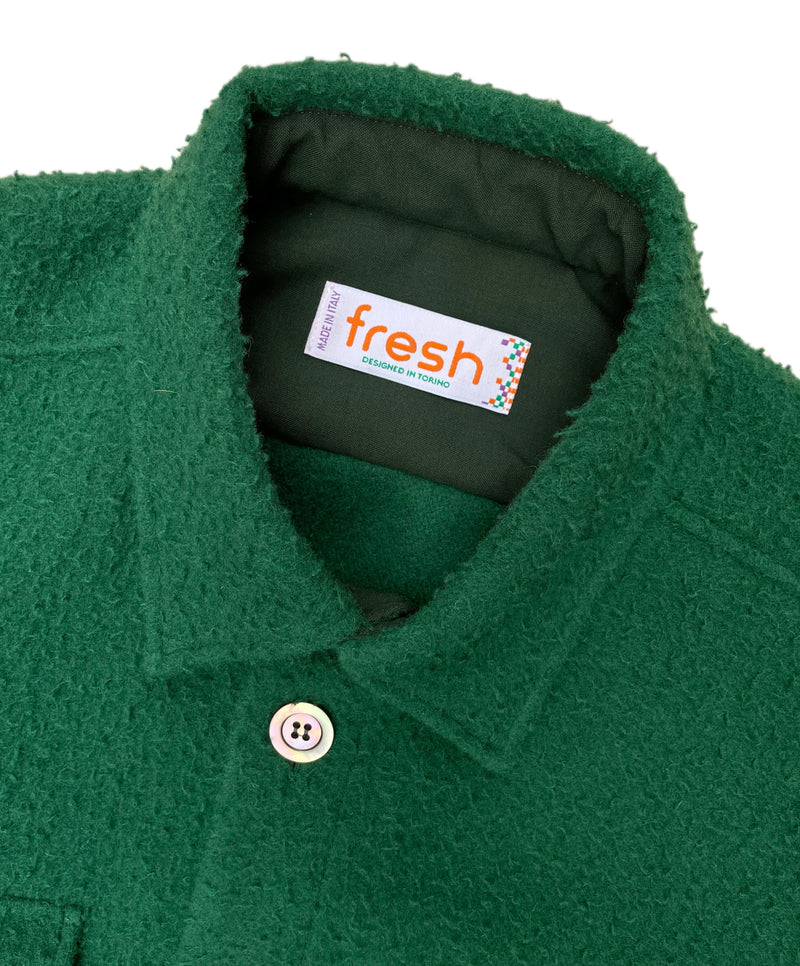 FRESH Casentino Wool Overshirt Green