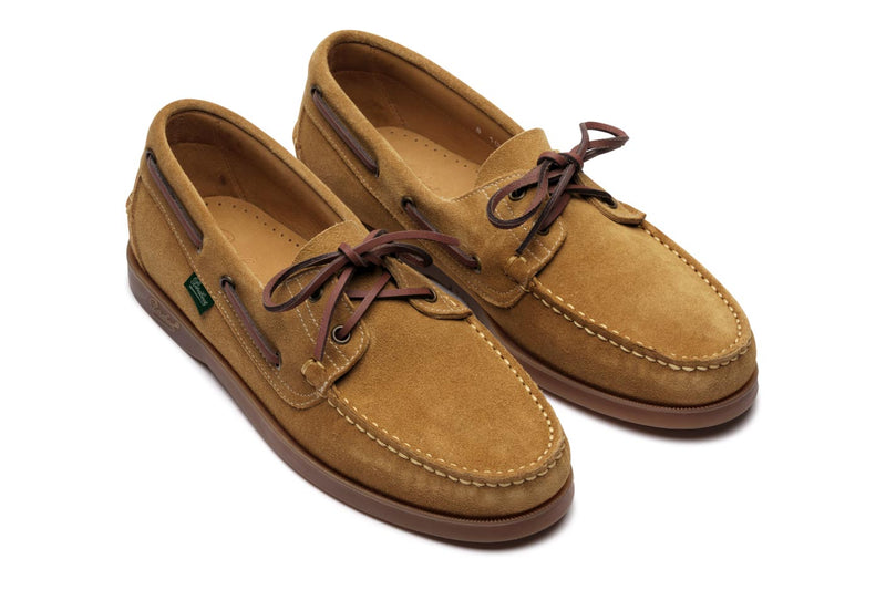 PARABOOT Barth Miel Velours Fauve - Genuine Rubber Sole