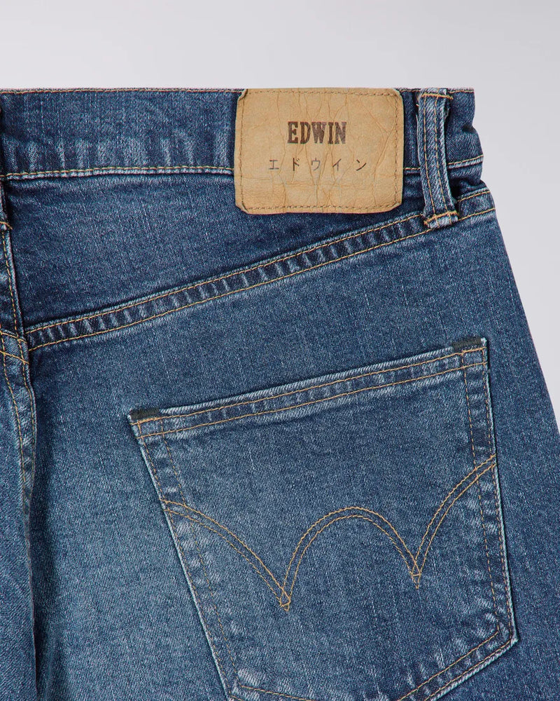 EDWIN Regular Tapered Jeans Blue Mid Dark Used 2 Made in Japan